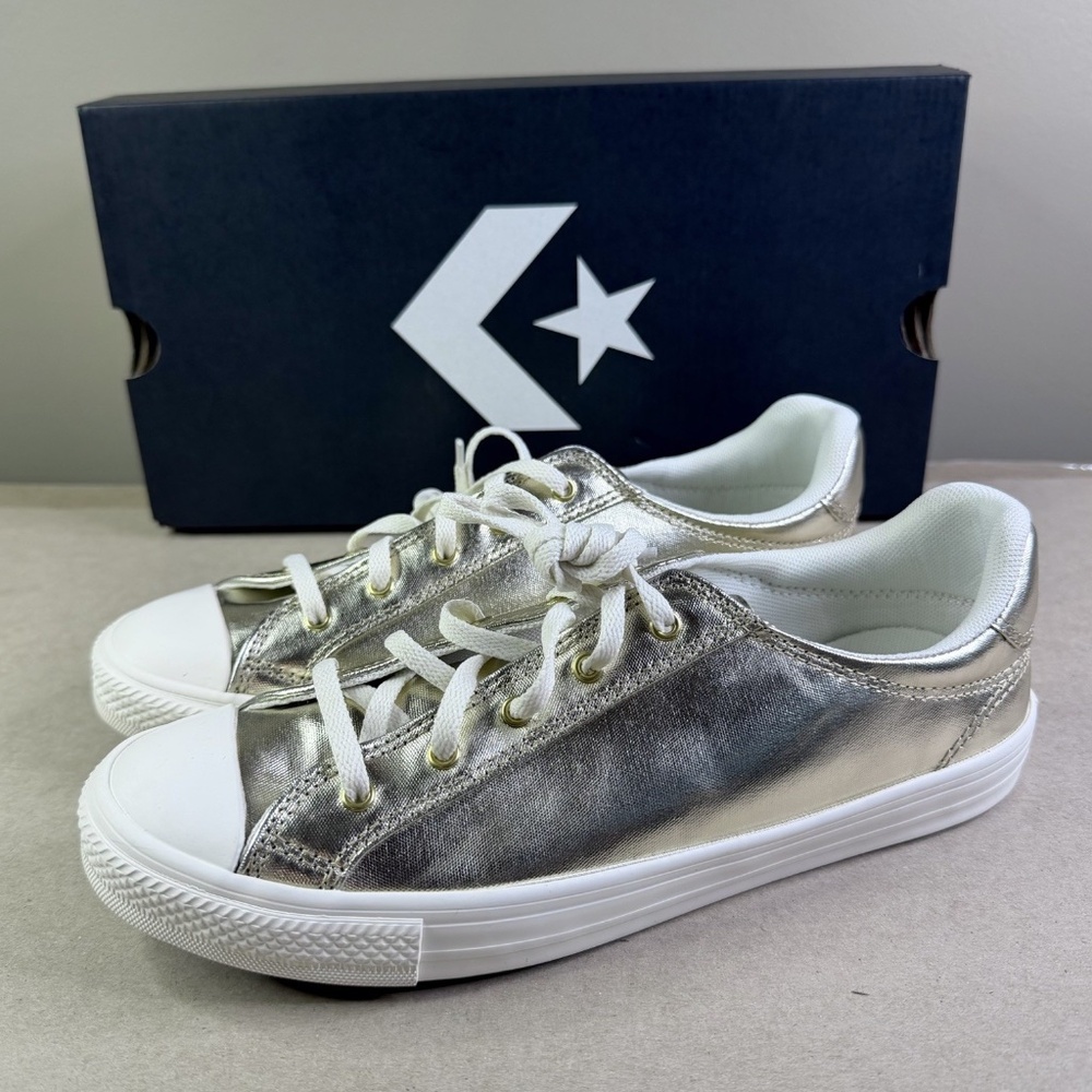 Converse Chuck Taylor All Star Gold Metallic Low Top Sneakers Women's Sz 8 & 8.5